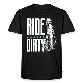 Ride dirty cycling bike - Men's Premium Organic T-Shirt - black - Front - Nico (187cm)