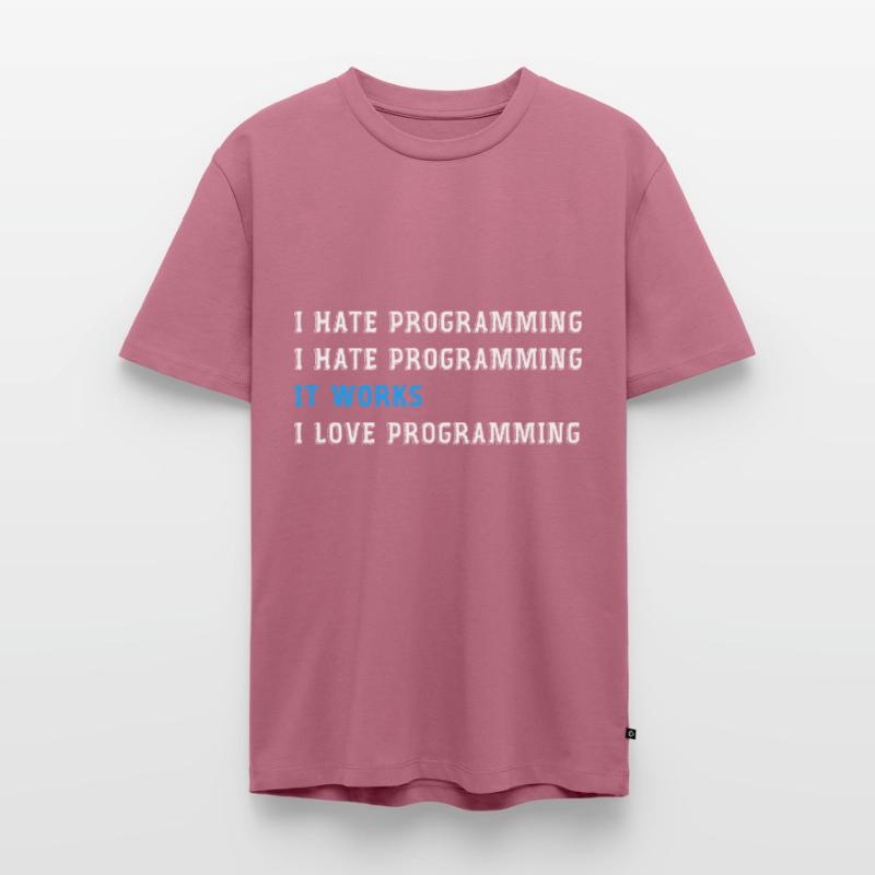 Funny gift programmers hate programming Men's Premium Organic T-Shirt
