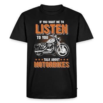 Motorbike motorcycle - Men's Premium Organic T-Shirt - black - Front - Nico (187cm)