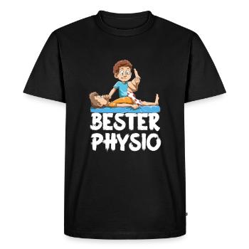 Meilleur Physio Physiothérapeute drôle - T-shirt Premium bio Homme - noir - Devant - Nico (187cm)