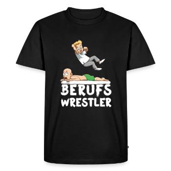 Wrestler Physiothérapeute Wrestler - T-shirt Premium bio Homme - noir - Devant - Nico (187cm)