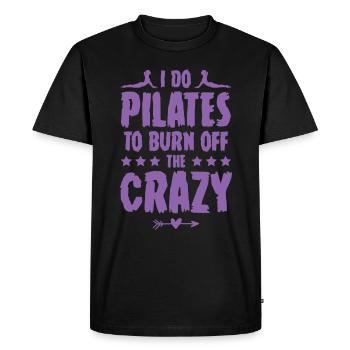 Pilates disant - T-shirt Premium bio Homme - noir - Devant - Nico (187cm)
