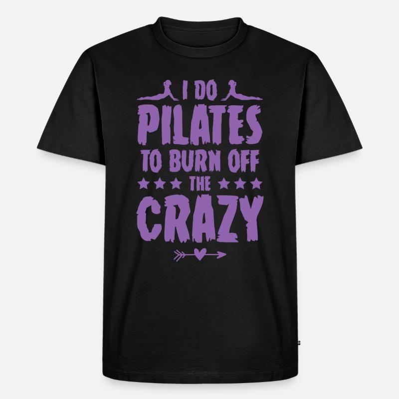 Pilates Spruch - Männer Premium Bio T-Shirt - Schwarz