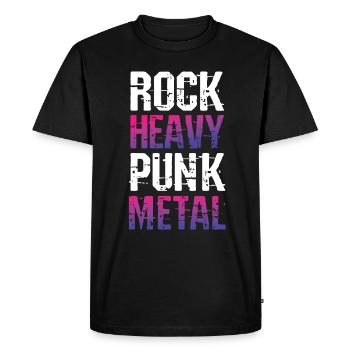 Musique rock heavy metal - T-shirt Premium bio Homme - noir - Devant - Nico (187cm)