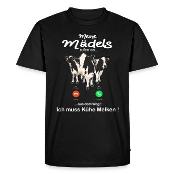 Idée de cadeau de conception de vache fermier fermier - T-shirt Premium bio Homme - noir - Devant - Nico (187cm)