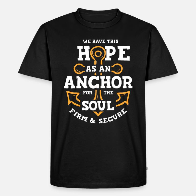Hoffnung Bibel - Männer Premium Bio T-Shirt - Schwarz