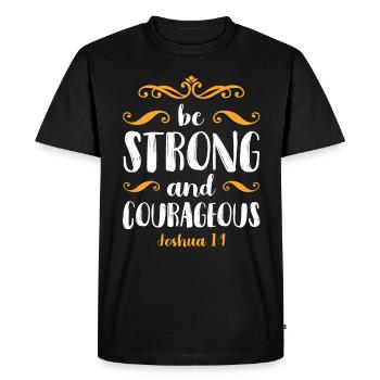 espoir bible psaume - T-shirt Premium bio Homme - noir - Devant - Nico (187cm)