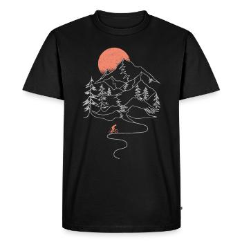 Bicycle and mountain mountain bike cyclists - Men's Premium Organic T-Shirt - black - Front - Nico (187cm)