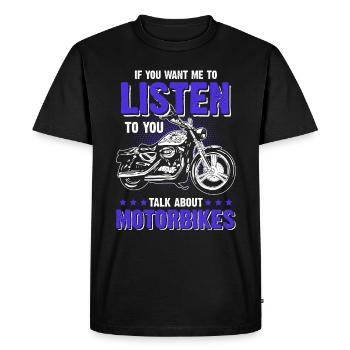 Motorbike motorcycle - Men's Premium Organic T-Shirt - black - Front - Nico (187cm)