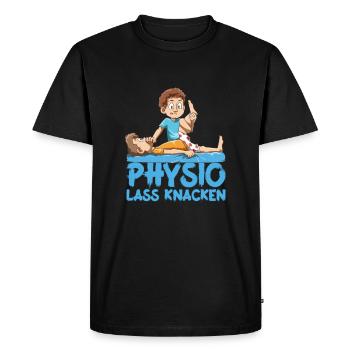 Physio fait craquer Physiothérapeute - T-shirt Premium bio Homme - noir - Devant - Nico (187cm)