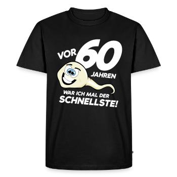 60th birthday - 60 years ago I was - Men's Premium Organic T-Shirt - black - Front - Nico (187cm)