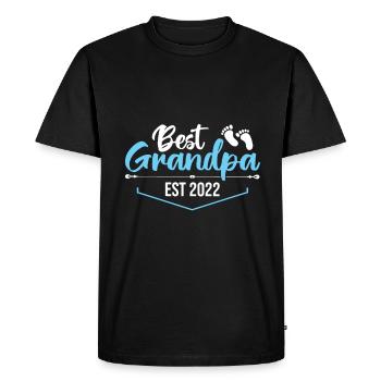 Meilleur Grandpa 2022 La grossesse annoncer grand-père - T-shirt Premium bio Homme - noir - Devant - Nico (187cm)