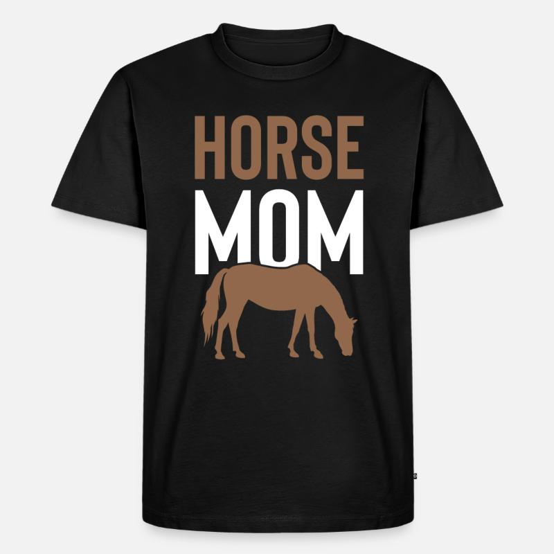 Pferde Mama - Männer Premium Bio T-Shirt - Schwarz