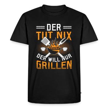 Le Tut Nix Le Will Seulement Grillen BBQ Grillmeister - T-shirt Premium bio Homme - noir - Devant - Nico (187cm)