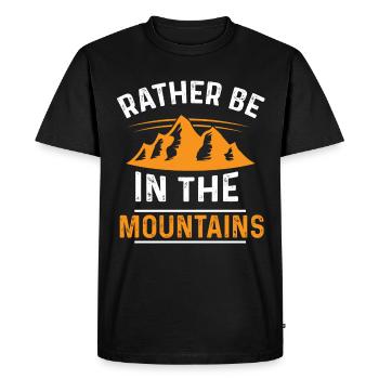 mountains spruch - T-shirt Premium bio Homme - noir - Devant - Nico (187cm)
