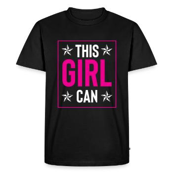 fille fille power sort - T-shirt Premium bio Homme - noir - Devant - Nico (187cm)
