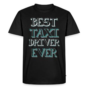 meilleur taxi chauffeur - T-shirt Premium bio Homme - noir - Devant - Nico (187cm)