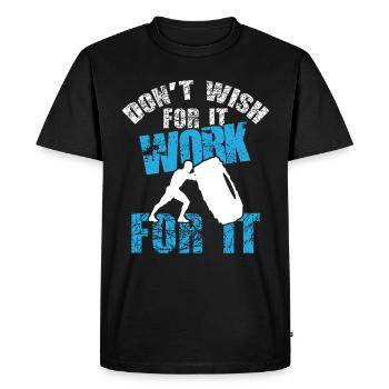 workout training fitness - Men's Premium Organic T-Shirt - black - Front - Nico (187cm)