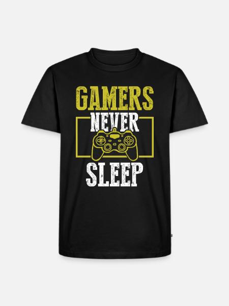 gamer do not sleep - Men's Premium Organic T-Shirt - black