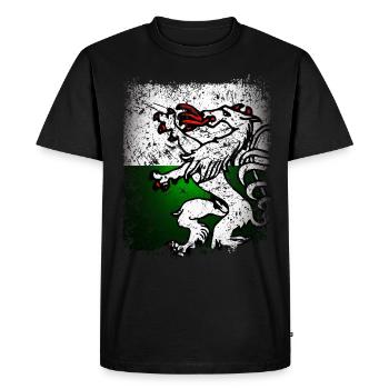 Steiermark Fahne Flagge Wappen Retro Panther - Männer Premium Bio T-Shirt - Schwarz - Vorne - Nico (187cm)