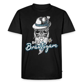 JGA Männer Junggesellenabschied Tracht Bayern Berg - Männer Premium Bio T-Shirt - Schwarz - Vorne - Nico (187cm)
