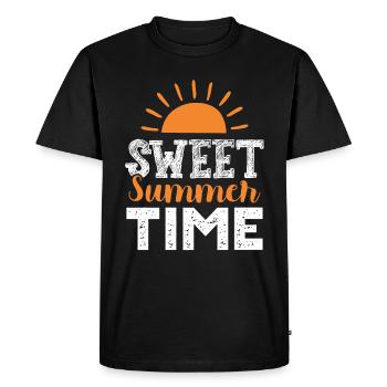 summertime summer - Men's Premium Organic T-Shirt - black - Front - Nico (187cm)