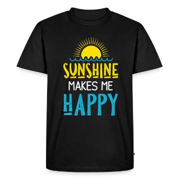 soleil soleil happy - T-shirt Premium bio Homme - noir - Devant - Nico (187cm)