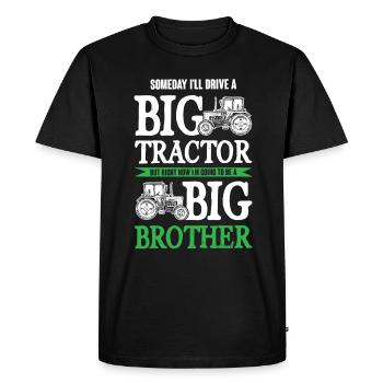 grand tracteur grand frère - T-shirt Premium bio Homme - noir - Devant - Nico (187cm)