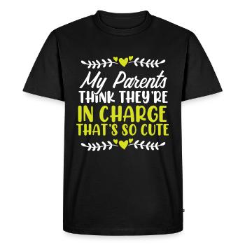 parents bébé - T-shirt Premium bio Homme - noir - Devant - Nico (187cm)