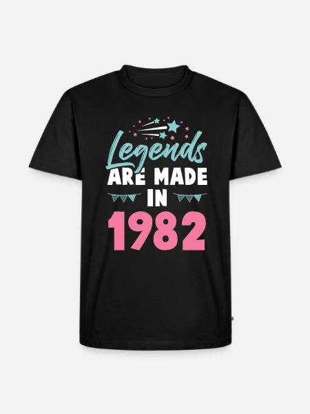 1982 anniversaire - T-shirt Premium bio Homme - noir