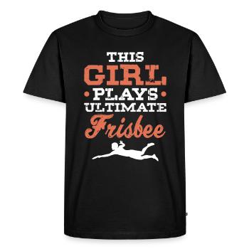 fille ultimate frisbee - T-shirt Premium bio Homme - noir - Devant - Nico (187cm)