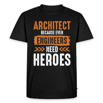 Engineer architect - Men's Premium Organic T-Shirt - black - Front - Nico (187cm)