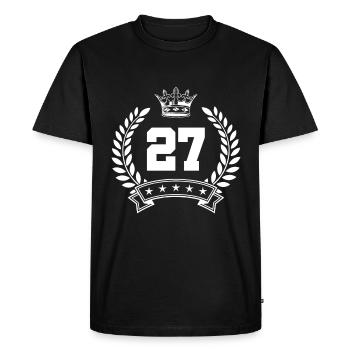 27 years symbol wreath - Men's Premium Organic T-Shirt - black - Front - Nico (187cm)