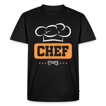 chef cuisinier - T-shirt Premium bio Homme - noir - Devant - Nico (187cm)