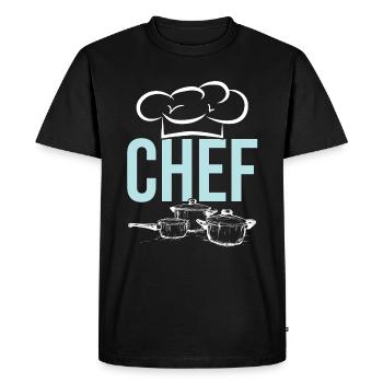 chef cuisiner - T-shirt Premium bio Homme - noir - Devant - Nico (187cm)