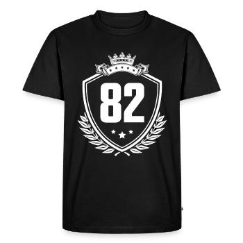 82 Nombre d’armoiries - T-shirt Premium bio Homme - noir - Devant - Nico (187cm)
