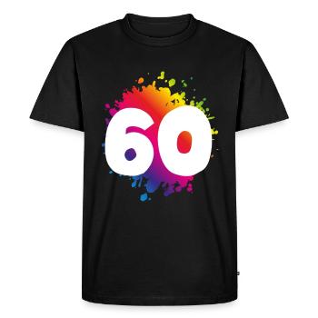60 nombre de taches - T-shirt Premium bio Homme - noir - Devant - Nico (187cm)