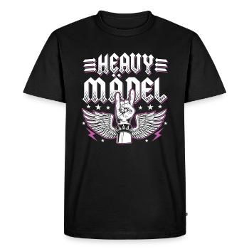 Heavy Girl Rocker Bride Heavy Metal Rocker Femmes - T-shirt Premium bio Homme - noir - Devant - Nico (187cm)