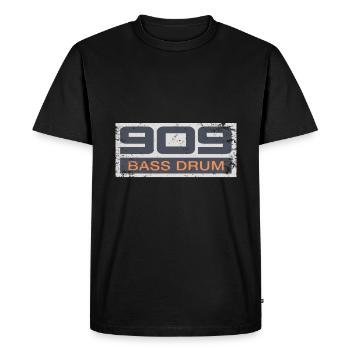TR-909 Retro Vintage Electronic Bass Drum - Men's Premium Organic T-Shirt - black - Front - Nico (187cm)