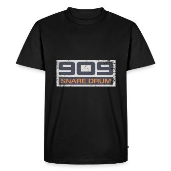 TR-909 Retro Vintage Drum Machine Snare Drum - Men's Premium Organic T-Shirt - black - Front - Nico (187cm)