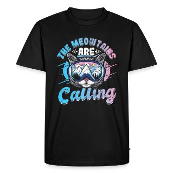 Les Meowtains appellent des lunettes de ski - T-shirt Premium bio Homme - noir - Devant - Nico (187cm)