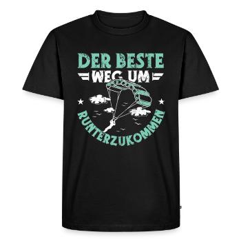 Skydive Tandem Jump Voucher Skydiving - Men's Premium Organic T-Shirt - black - Front - Nico (187cm)