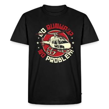 No Runway No Problem Fly Helicopter Pilots - Men's Premium Organic T-Shirt - black - Front - Nico (187cm)