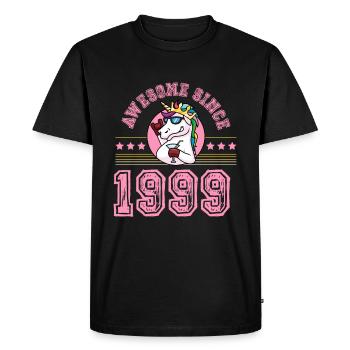 1999 Génial Licorne - T-shirt Premium bio Homme - noir - Devant - Nico (187cm)