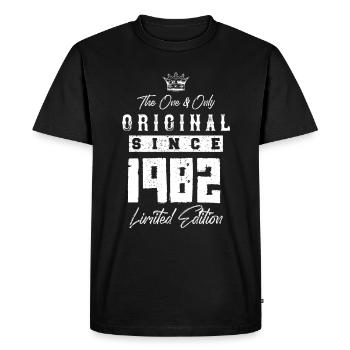 1982 limited edition - Men's Premium Organic T-Shirt - black - Front - Nico (187cm)