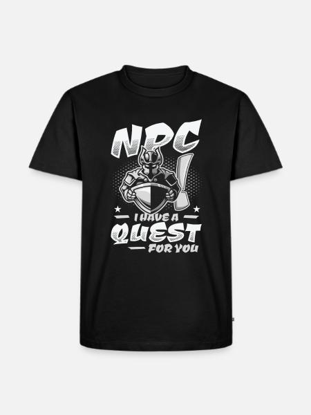 Brettspiele Roleplaying Quest NPC - Männer Premium Bio T-Shirt - Schwarz