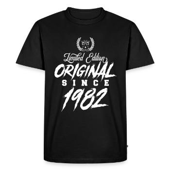1982 limited edition - Men's Premium Organic T-Shirt - black - Front - Nico (187cm)