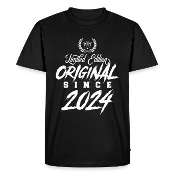 Édition limitée 2024 - T-shirt Premium bio Homme - noir - Devant - Nico (187cm)