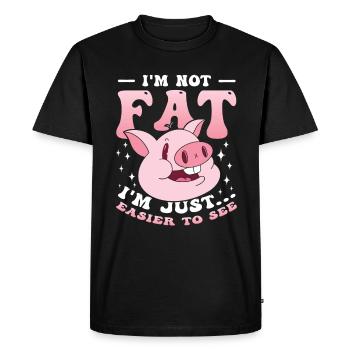 I am not fat, diet sarcastically overweight - Men's Premium Organic T-Shirt - black - Front - Nico (187cm)