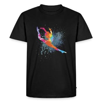 Colorful Figure Gymnastics Gymnast Gymnastics Gifts - Men's Premium Organic T-Shirt - black - Front - Nico (187cm)